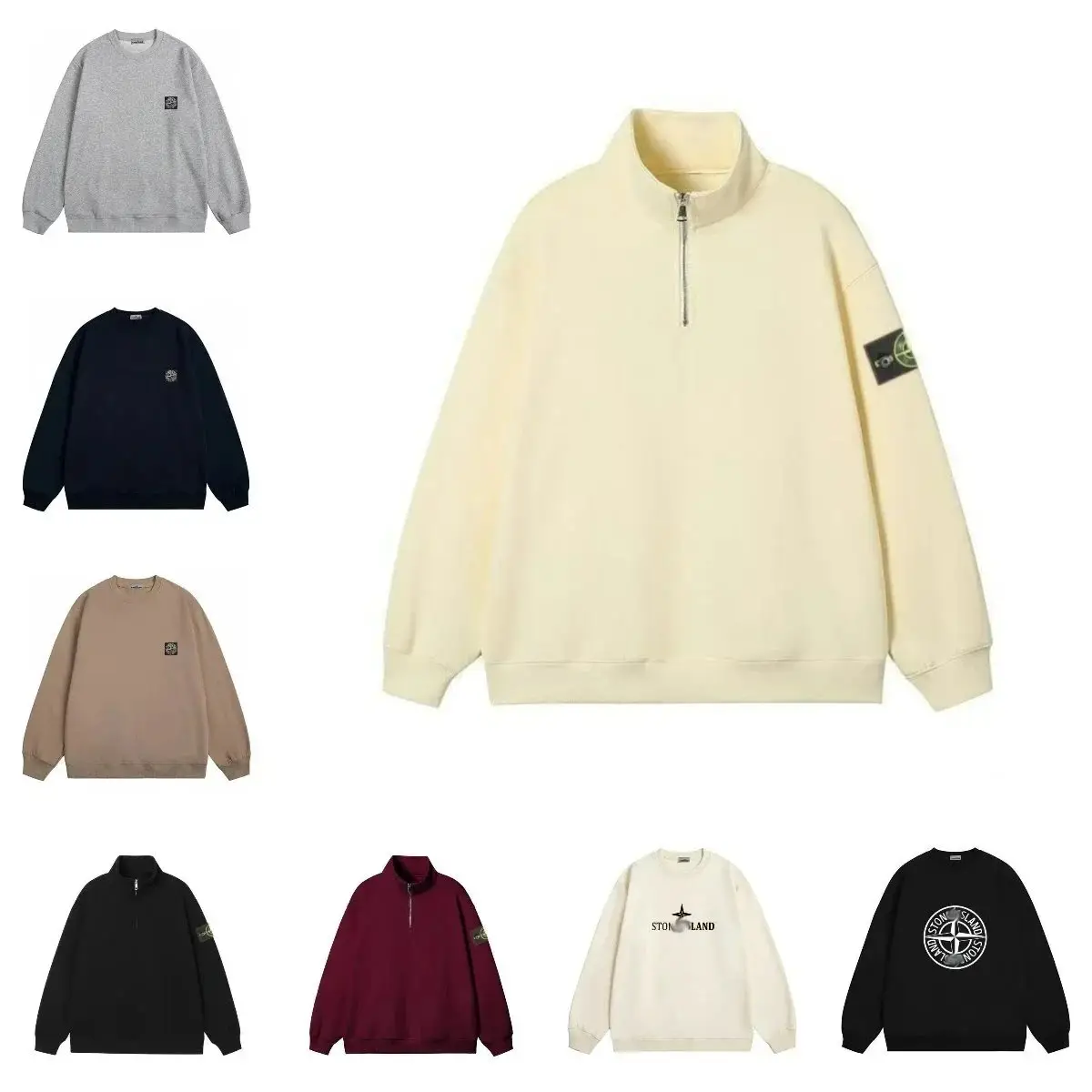 Stone Island Compass Logo Sweatshirts [Multiple Colors & Styles]