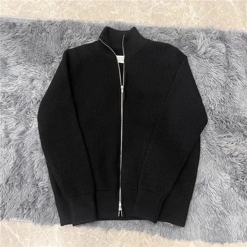 Maison Margiela Ribbed Zip-Up Sweater