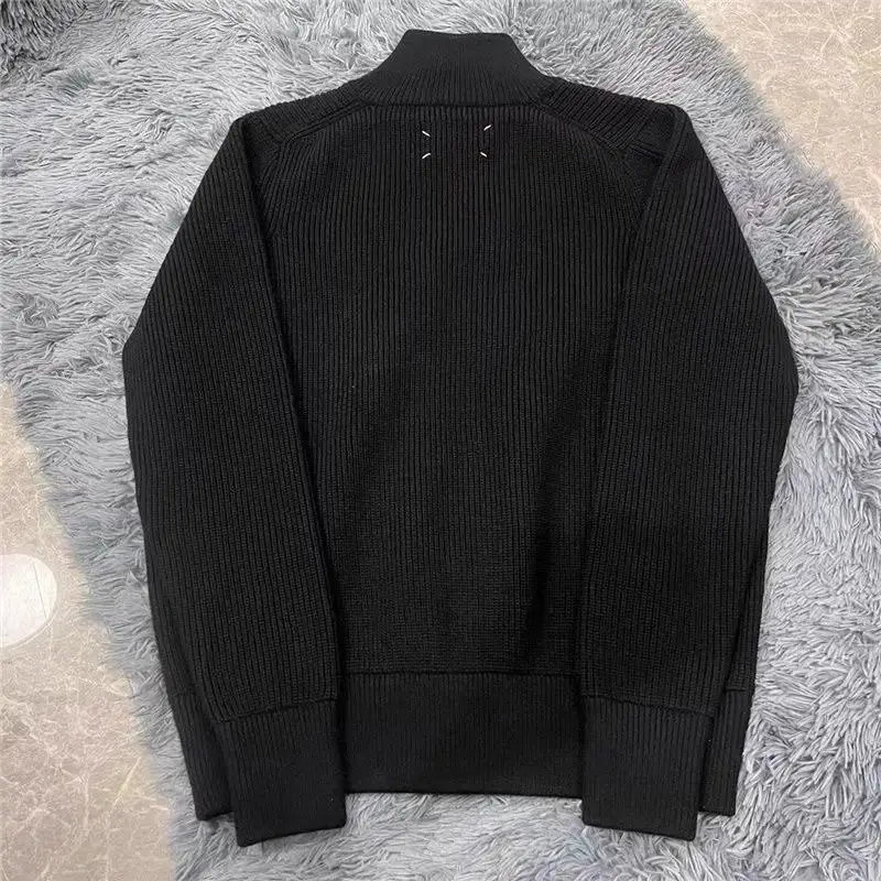Maison Margiela Ribbed Zip-Up Sweater 2