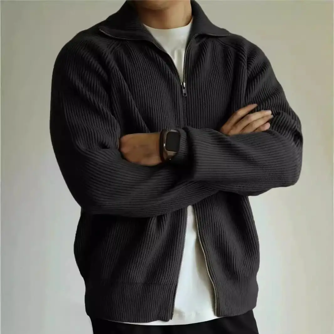 Maison Margiela Ribbed Zip-Up Sweater 3